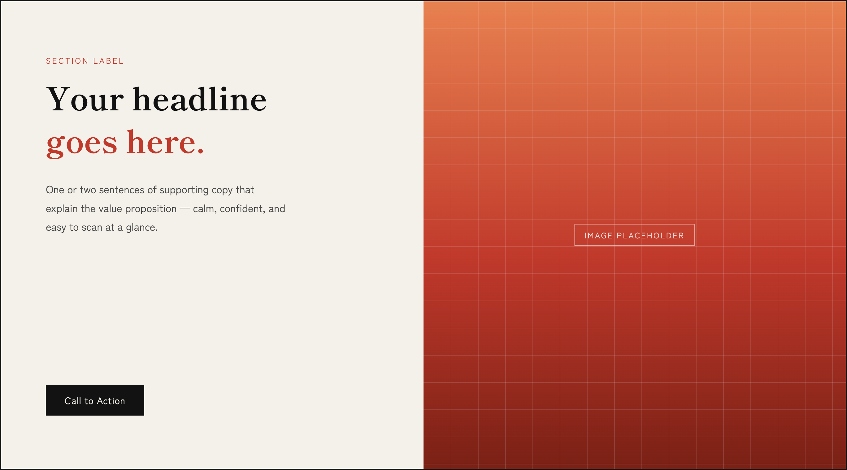 Hero A: the Red Fuji–type hero section (desktop).